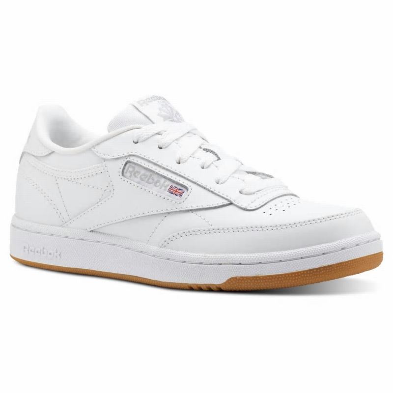 Tenisi Reebok Club C Baieti Albi Romania OB9059QB